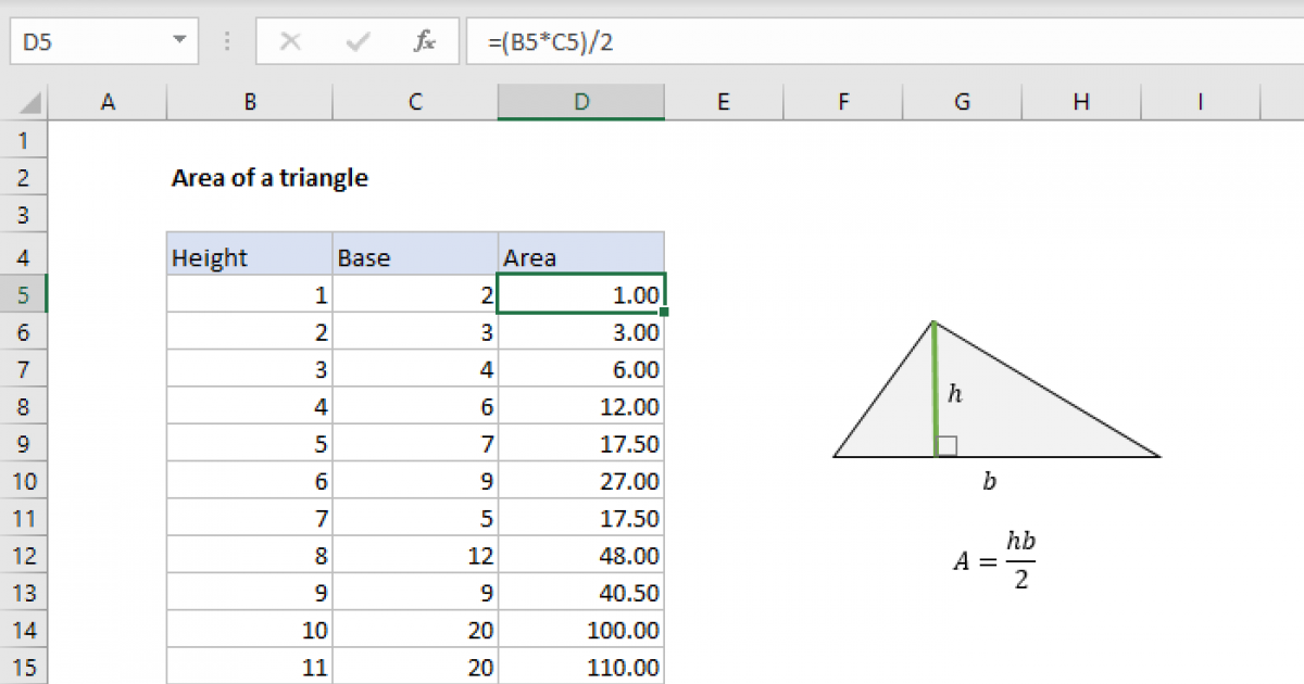 area-of-a-triangle-excel-formula-exceljet